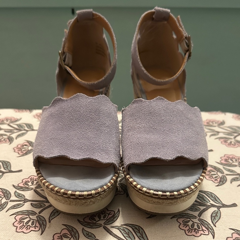Crown Vintage Blue/Lavender Suede Women's Sandals